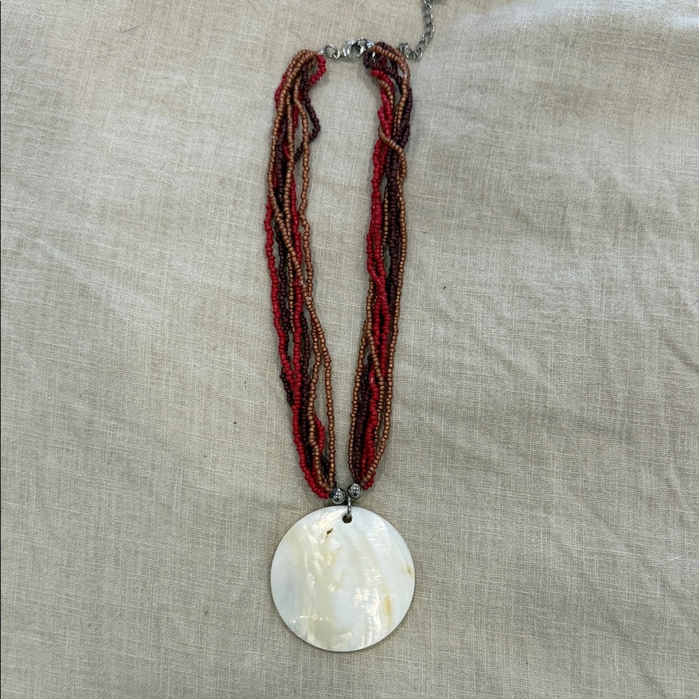 Boho bead she necklace
